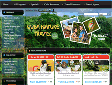Tablet Screenshot of cubanaturetravel.com